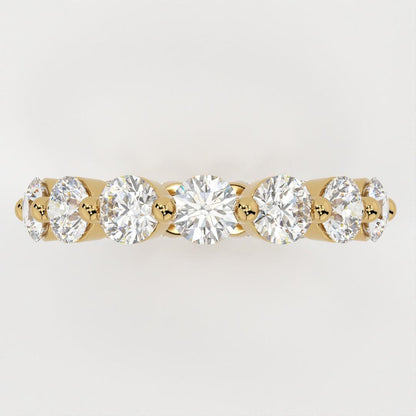 Full Eternity Band with 1.50 TCW Round Cut Moissanite