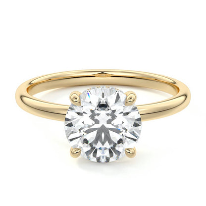 Hidden Halo Ring with 1.0 CT Round Cut Moissanite