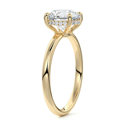 Hidden Halo Ring with 1.0 CT Round Cut Moissanite