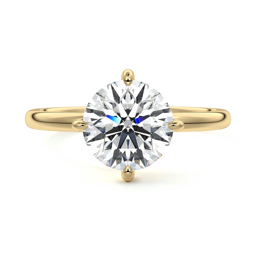Solitaire Ring with 1.20 CT Round Cut Moissanite