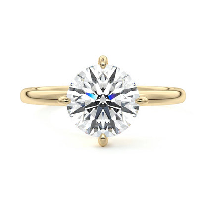 Solitaire Ring with 1.20 CT Round Cut Moissanite
