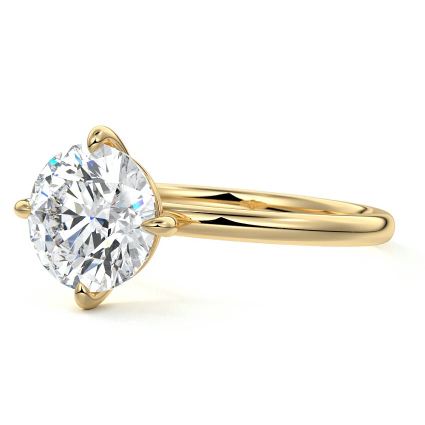 Solitaire Ring with 1.20 CT Round Cut Moissanite
