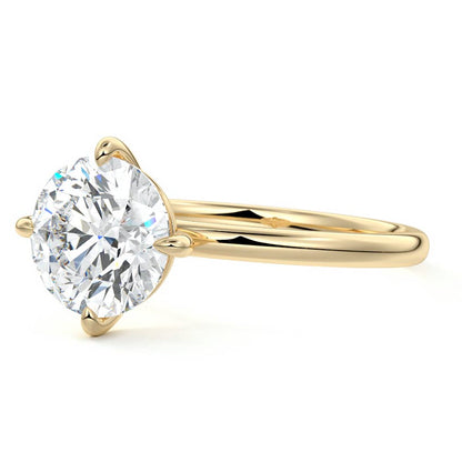 Solitaire Ring with 1.20 CT Round Cut Moissanite