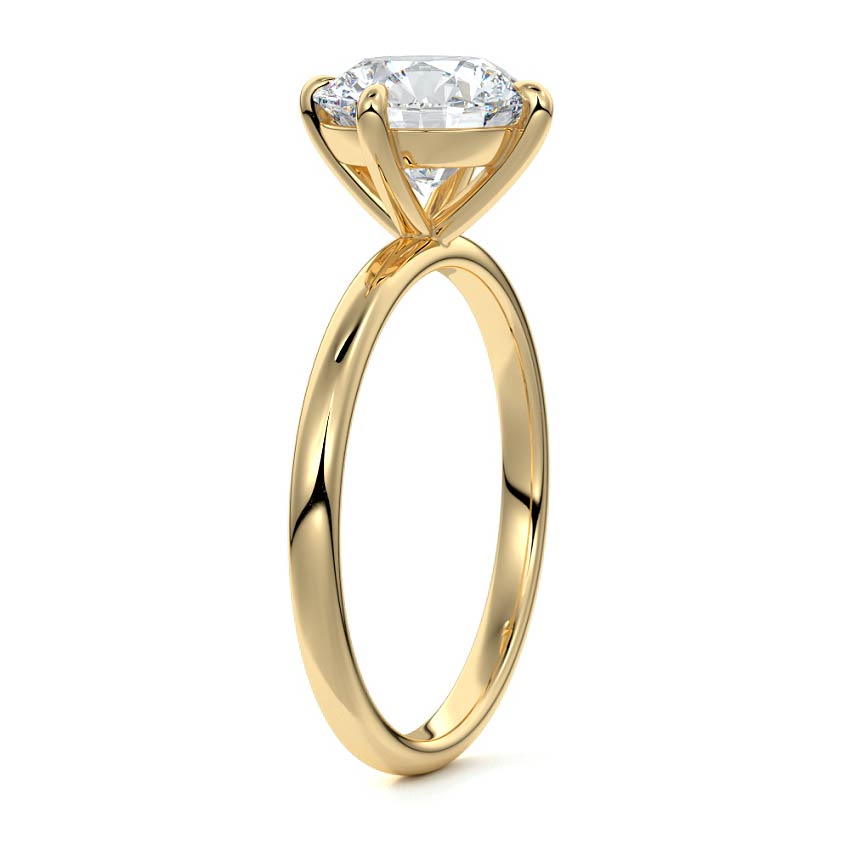 Solitaire Ring with 1.20 CT Round Cut Moissanite