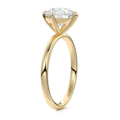 Solitaire Ring with 1.20 CT Round Cut Moissanite