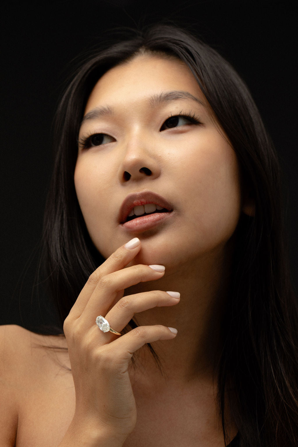 4.55 CT Oval Cut Solitaire Setting Moissanite Engagement Ring