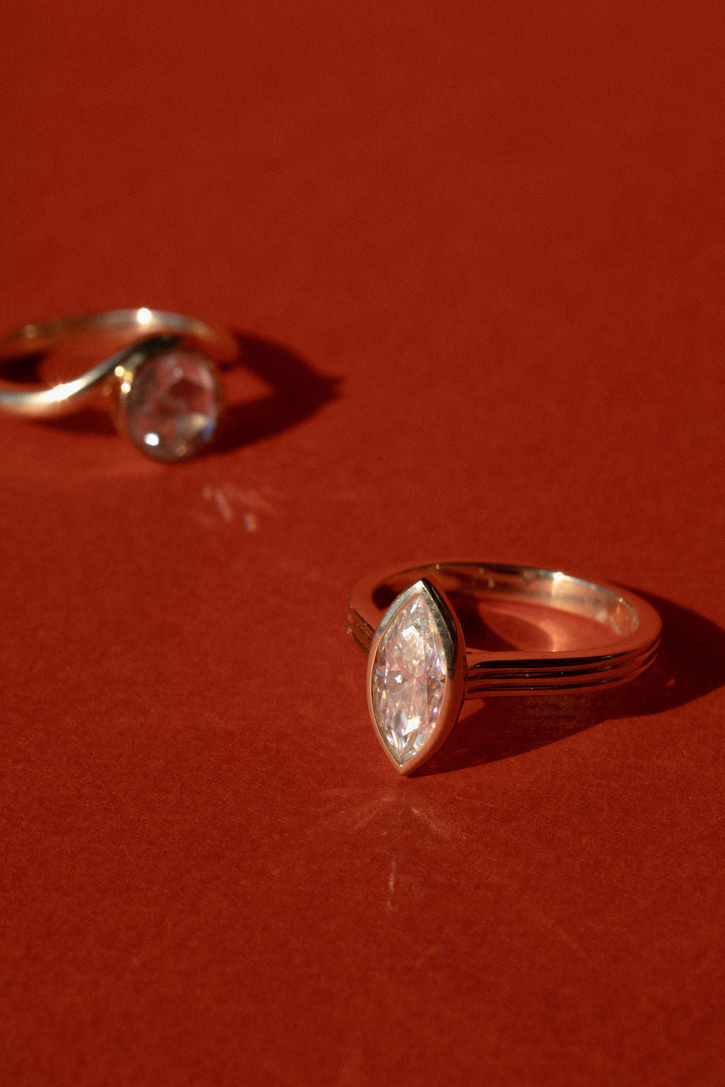 1.20 CT Marquise Cut Bezel Setting Moissanite Engagement Ring