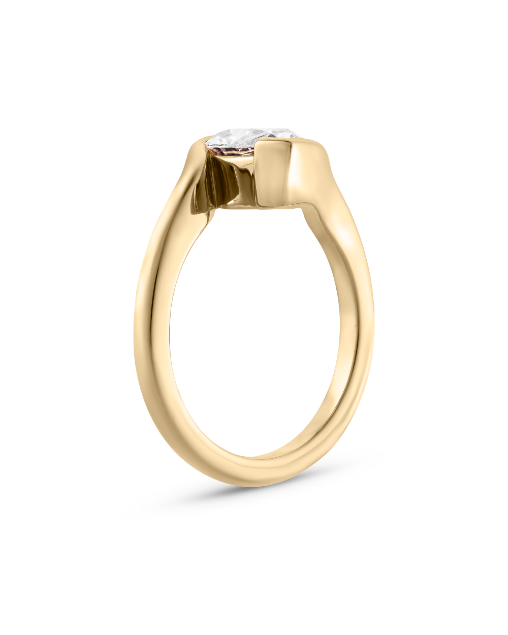 Genevieve- Marquise Solitaire Wrap By Pass Style Lab Grown Diamond Engagement Ring