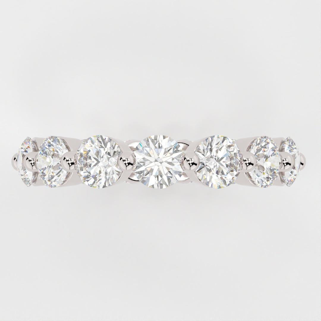 Full Eternity Band with 1.50 TCW Round Cut Moissanite