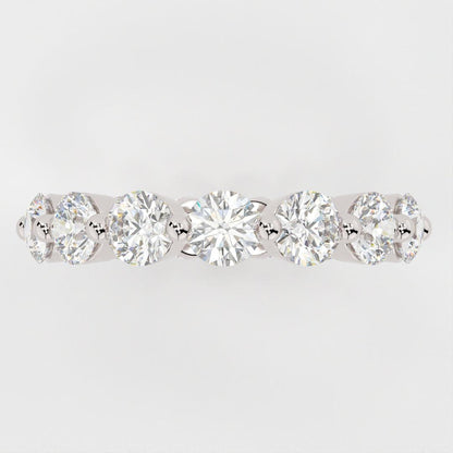 Full Eternity Band with 1.50 TCW Round Cut Moissanite