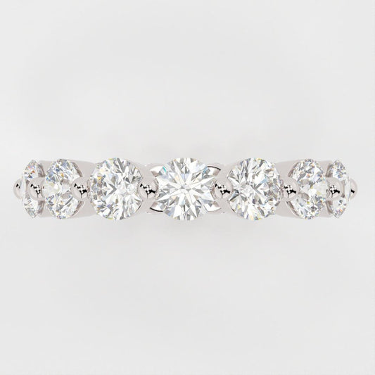 Full Eternity Band with 1.50 TCW Round Cut Moissanite