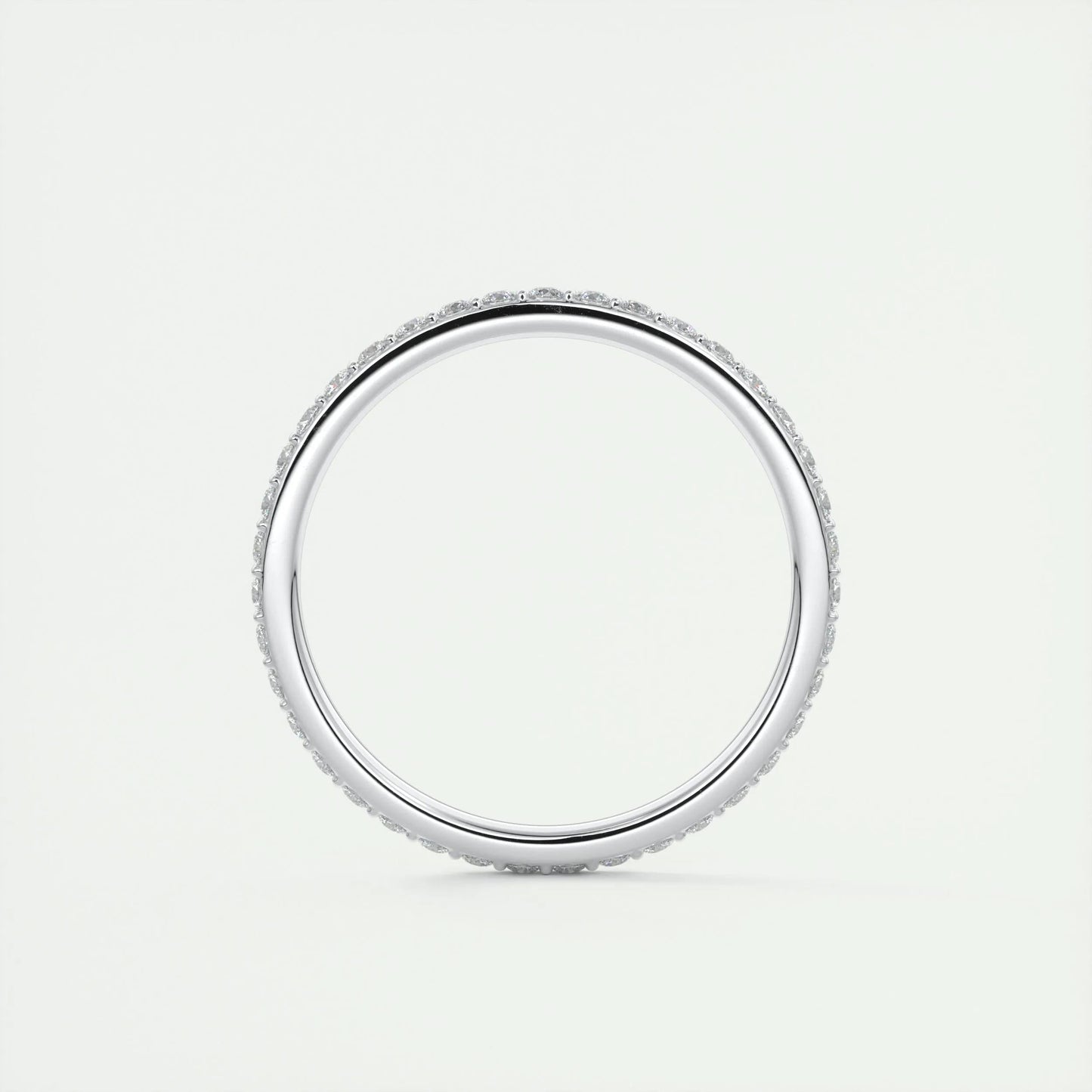 0.37 Round Cut Full Eternity Moissanite Bridal Wedding Band - crownmoissanite