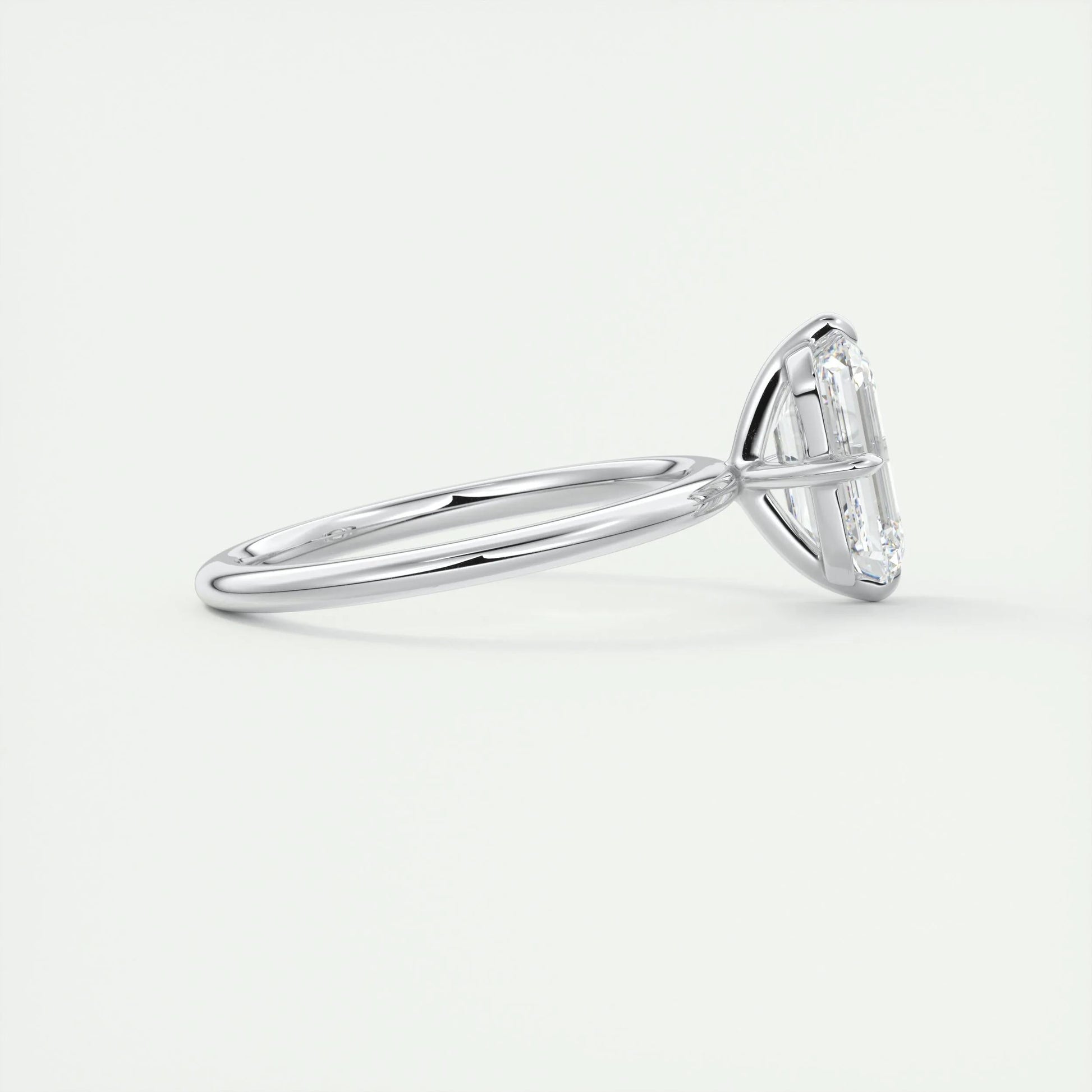 1.91 CT Emerald Cut Solitaire Moissanite Engagement Ring - crownmoissanite