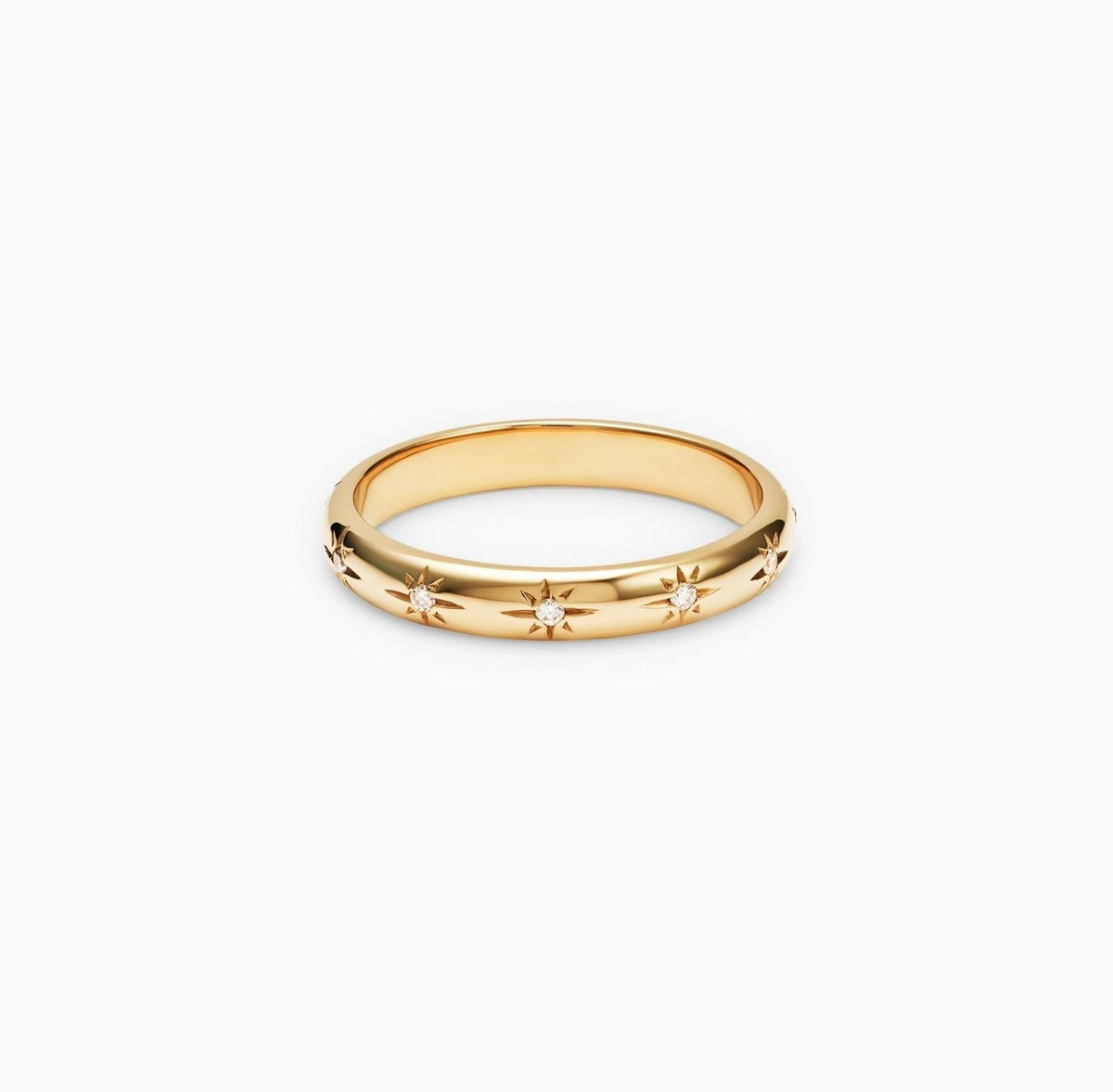 0.10 CT Round Flush Setting CVD EF/VS Diamond Wedding Band - violetjewels