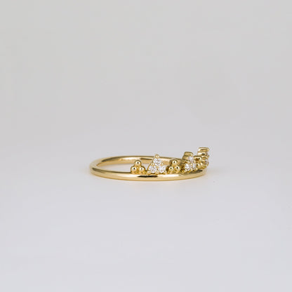 0.29 TCW  Round Lab Grown Diamond Cluster Wedding Band