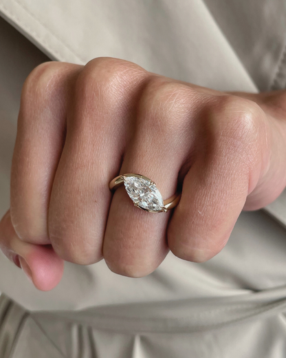 Sabine- Marquise Rapture Solitaire Style Lab Grown Diamond Engagement Ring