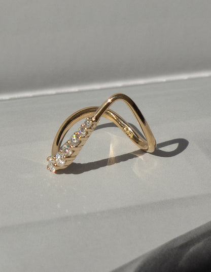 0.30 TCW Round Lab Grown Diamond unique Wedding Band