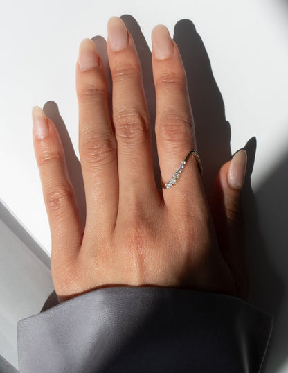 0.30 TCW Round Lab Grown Diamond unique Wedding Band