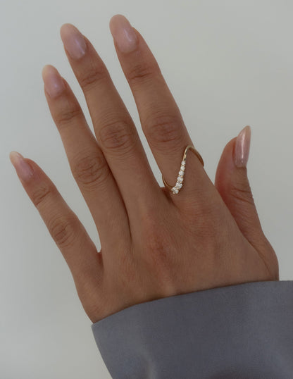 0.30 TCW Round Lab Grown Diamond unique Wedding Band
