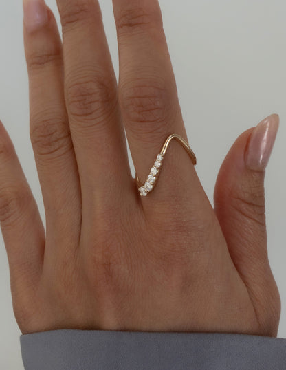 0.30 TCW Round Lab Grown Diamond unique Wedding Band