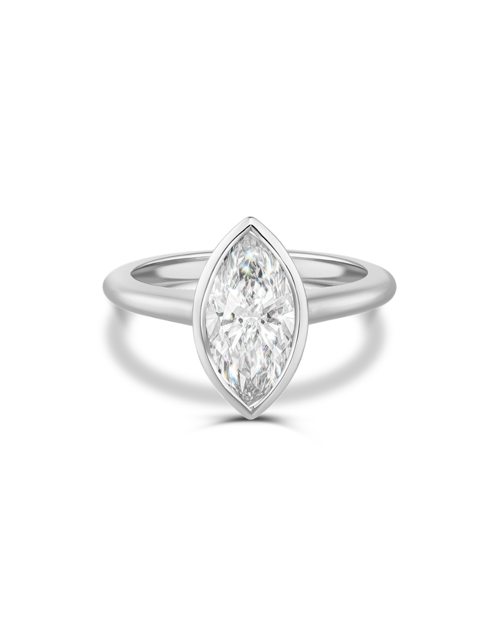 Diane- Marquise Bezel Solitaire Style Lab Grown Diamond Engagement Ring