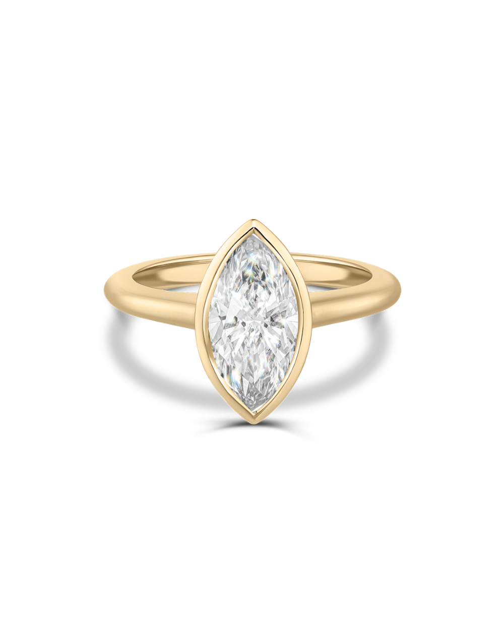Diane- Marquise Bezel Solitaire Style Lab Grown Diamond Engagement Ring
