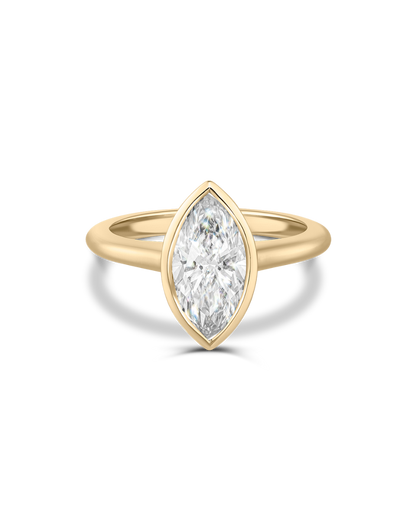 Diane- Marquise Bezel Solitaire Style Lab Grown Diamond Engagement Ring