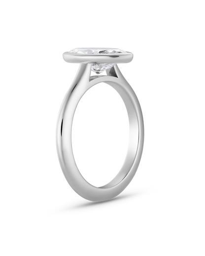 Diane- Marquise Bezel Solitaire Style Lab Grown Diamond Engagement Ring