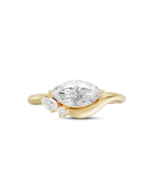 Fleur- Marquise Style Lab Grown Diamond Engagement Ring