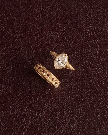 Camille- Oval Solitaire Vintage Style Lab Grown Diamond Engagement Ring