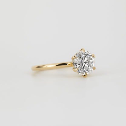 1.73 -2.50 CT Round Lab Grown Diamond Unique Engagement Ring