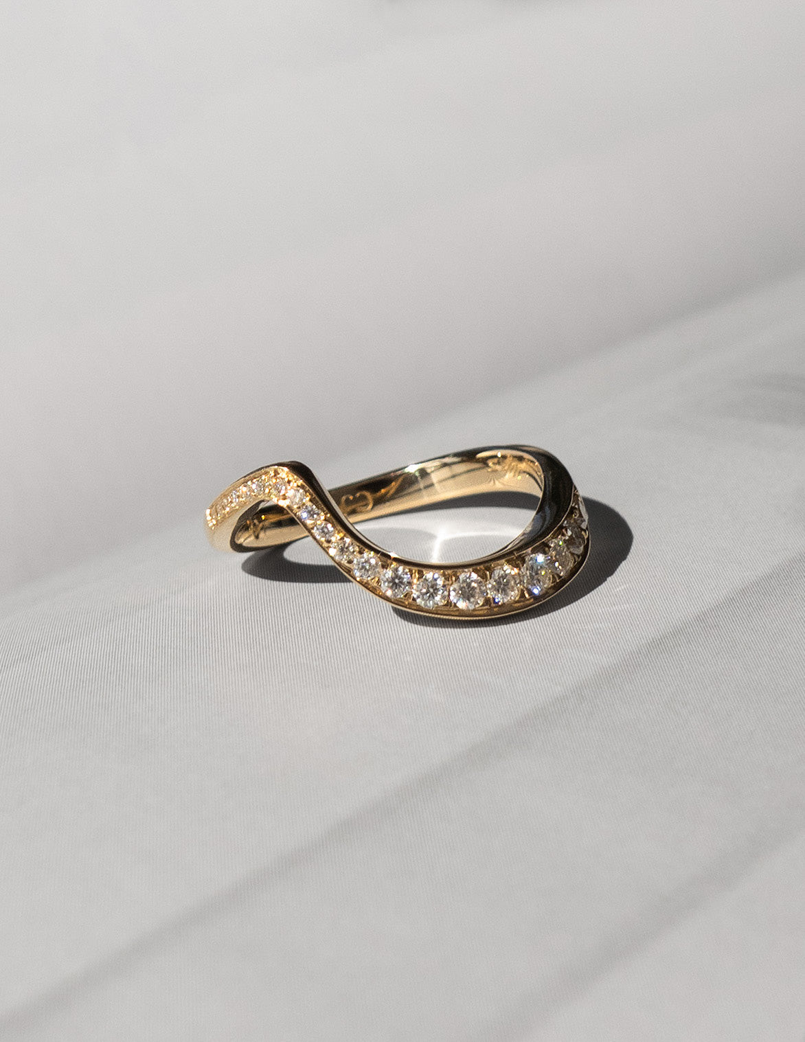 0.40 TCW Round Moissanite Wave Eternity Wedding Band- Specially Reserved for Anna