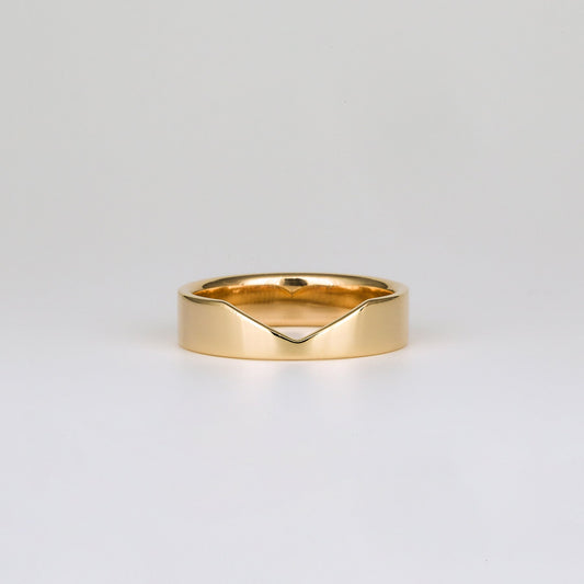 Wide Flat V Shap Wedding band