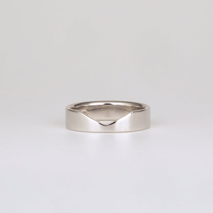Wide Flat V Shap Wedding band