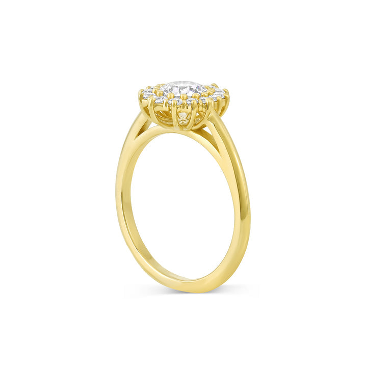 Halo Ring with 3.0 CT Round Moissanite