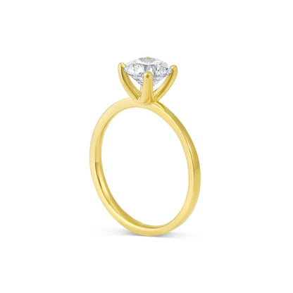 0.90 CT Round Moissanite Solitaire Engagement Ring
