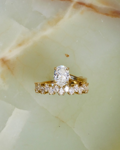 Leonie- Oval Wrap Style Lab Grown Diamond Engagement Ring
