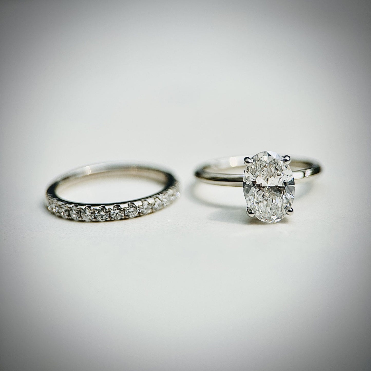 1.50 CT Oval E/VS1 CVD Diamond Hidden Halo Engagement Ring