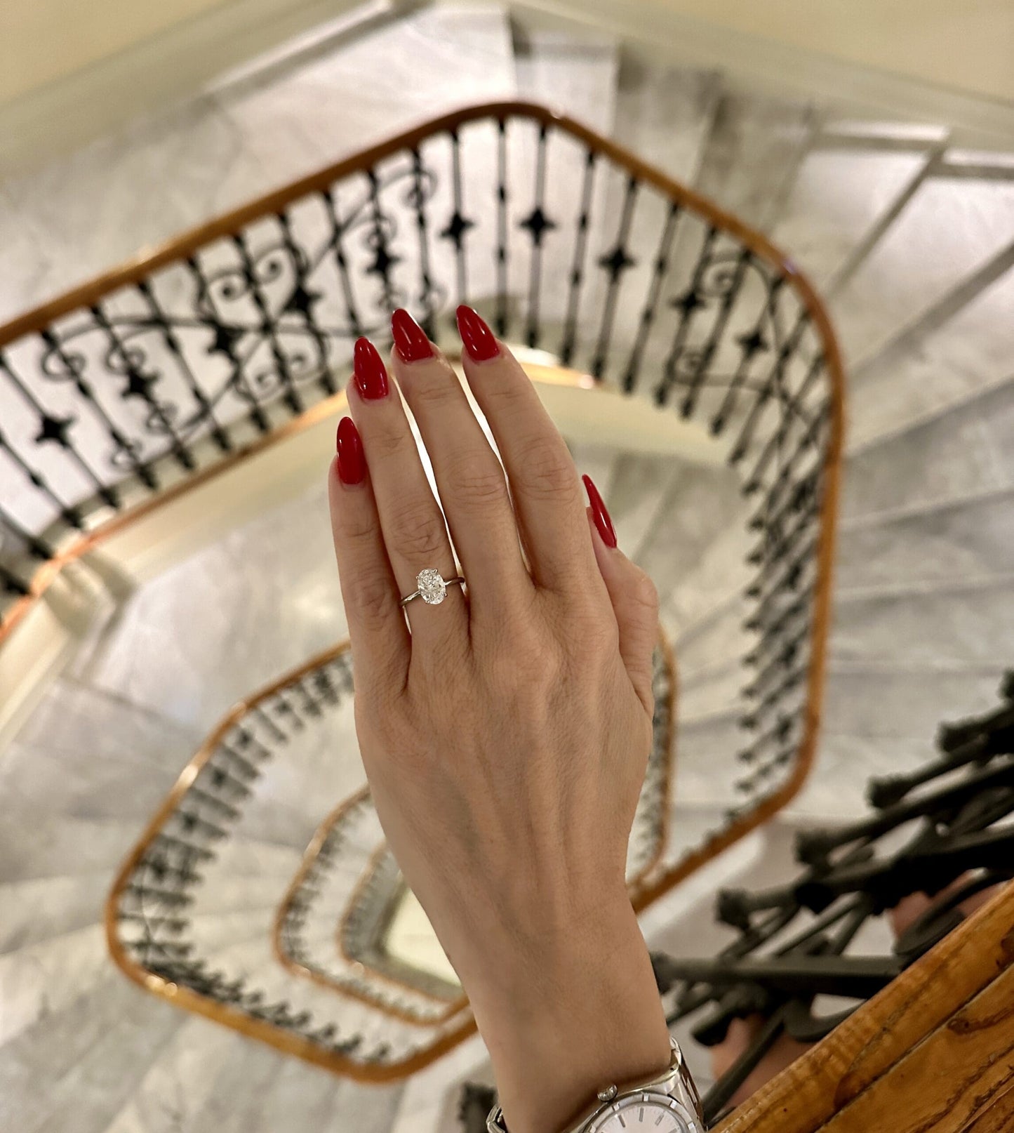 1.50 CT Oval E/VS1 CVD Diamond Hidden Halo Engagement Ring