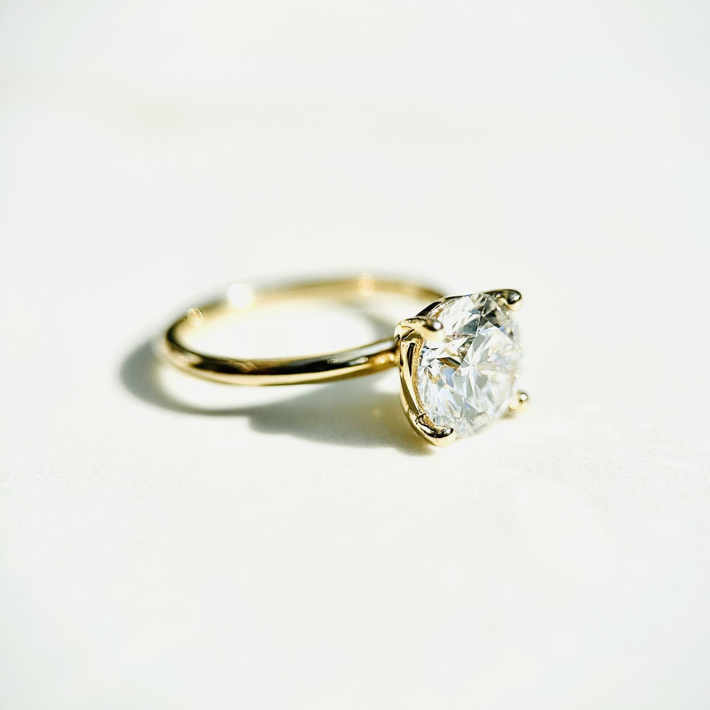 2.0 CT Round E/VS1 CVD Diamond Solitaire Engagement Ring