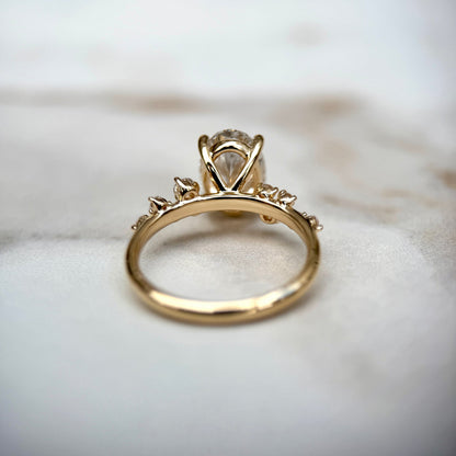 1.80 CT Oval E/VS1 CVD Diamond Cluster Engagement Ring