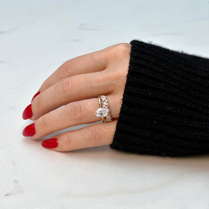 1.50 CT Oval E/VS1 CVD Diamond Hidden Halo Engagement Ring