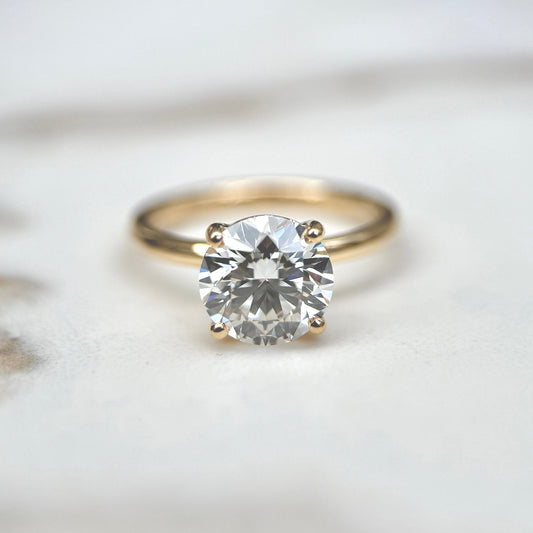 2.0 CT Round E/VS1 CVD Diamond Solitaire Engagement Ring