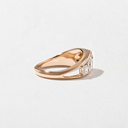 Alouette- Pear, Oval & Asscher Mix Cut Bold Lab Grown Diamond Wedding Band