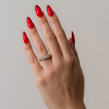 Alouette- Pear, Oval & Asscher Mix Cut Bold Lab Grown Diamond Wedding Band