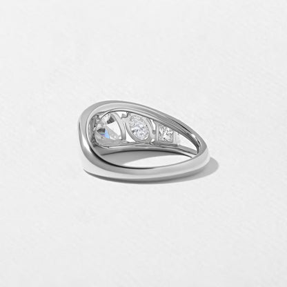 Alouette- Pear, Oval & Asscher Mix Cut Bold Lab Grown Diamond Wedding Band