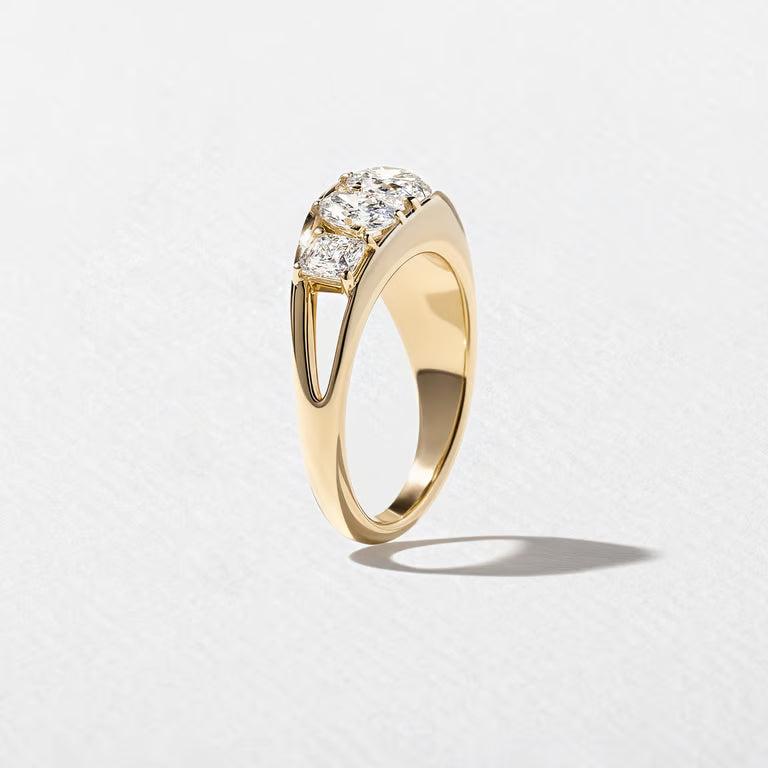 Alouette- Pear, Oval & Asscher Mix Cut Bold Lab Grown Diamond Wedding Band