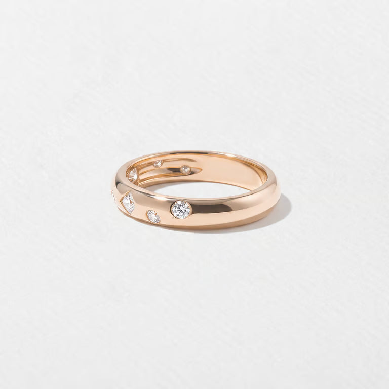 Anais- Round, Pear & Princess Flush Lab Grown Diamond Wedding Band