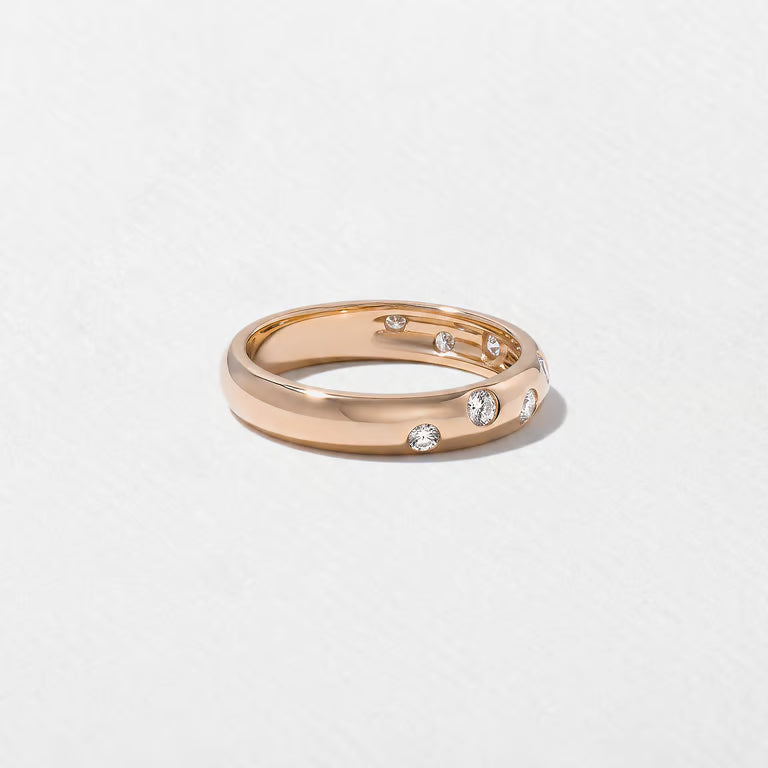 Anais- Round, Pear & Princess Flush Lab Grown Diamond Wedding Band