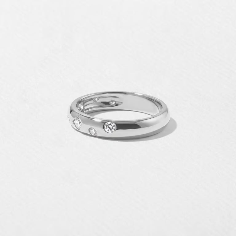 Anais- Round, Pear & Princess Flush Lab Grown Diamond Wedding Band